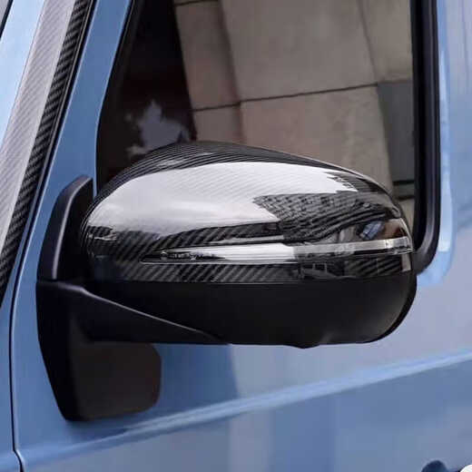 适用奔驰G500G63G350G400真碳纤维后视镜壳盖替换外观改装大G装饰 19-25款大G·真碳纤维A柱·2件套