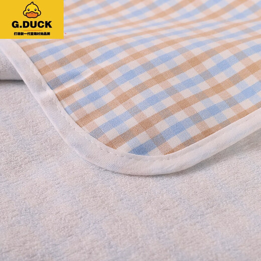 G.duck隔尿垫婴儿夏季防水透气可洗大号苎麻凉席尿垫幼儿童隔夜床姨妈垫 绿色一条装 90x110cm