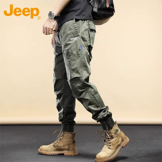 Jeep (Jeep) Pantalones casuales de hombres auténticos americanos 2025 Summer NUEVO FUNCIONES DE APLICACIÓN PIES PIES NEGROS 679 NEGRO [Jeep Oficial] 28