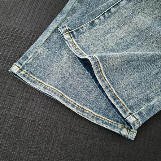MeiYANG (MEIYANG) God Pants No. 1 Jeans Retro Slim and Slim [Small 50] Blue (regular version) M