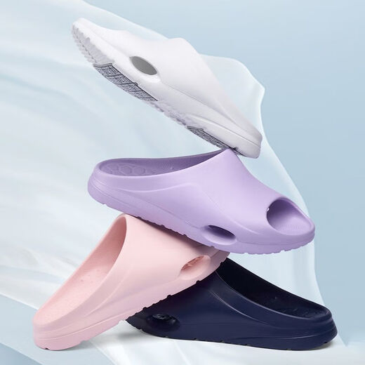 Feizhi professionelles Öl und Wasser nicht rutschfeste Hausschuhe Eva schnell trocknend Gummi-Sohle-Kee-resistenten Sandalen High-End-Fisch-Mundschuhe Schriftzog Hellgrau No-Plug 36 /37