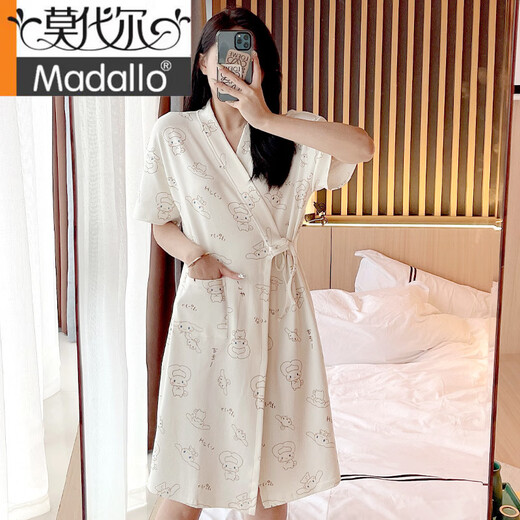 Modal Kimono Nachthemd Mädchen Sommer reines Baumwoll kurzärmelige Bademantel Dünne Yugui-Hund Japanischer Cartoon Pyjama 2025 neuer Stil 653 m