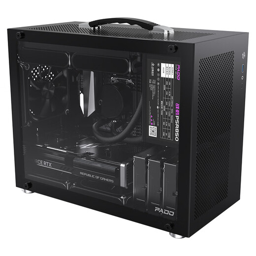 Peninsula Iron Box N4 Petit boîtier portable Mini MATX Côté Transparent 240 Refroidi à l'eau Petite taille Ordinateur de bureau Boîtier principal Noir/MATX Portable