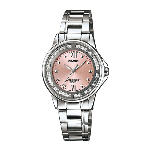 Casio (CASIO) official flagship watch women's hand watch special light luxury small dial for students and girls' holiday gifts LTP-1391D-7A white dial steel strap