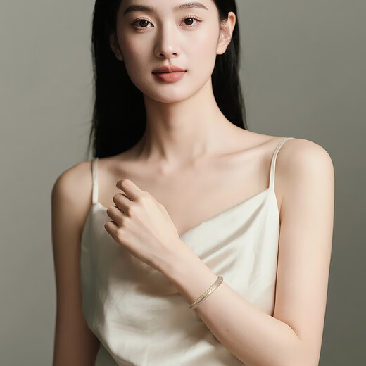 Clect Keli Jiyan 9999 Pure Silver Bracelet Women's National Fashion Bracelet Ethnic Style Jewelry Light Luxury Birthday Gift for Girlfriend