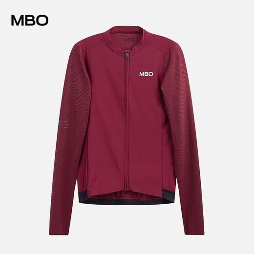 Meissenland (MBO) MBO cycling clothing autumn and summer men's and women's cycling clothing thin breathable sweat-absorbent comfortable road cycling long-sleeved top Autumn and summer thin dark red long-sleeved XL XXL
