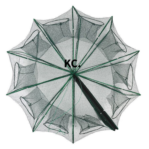 Kaooseen new folding fish cage, shrimp cage, fish net, shrimp net, crab fishing net, fishing net, loach cage, eel cage, lobster net, luxury fishing shrimp cage 6 holes + gift bag