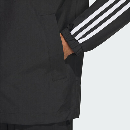 阿迪达斯 （adidas）三叶草外套男装夏季新款训练运动服立领防风舒适休闲夹克GN3535 KB1945黑色 S
