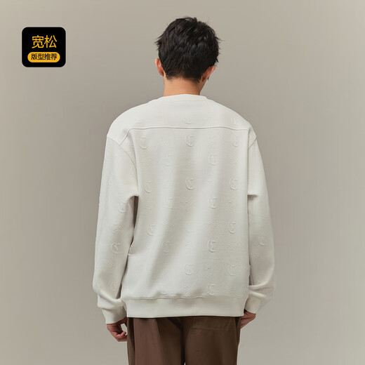 Cabin old flower dark pattern jacquard sweatshirt men's jacquard fabric daily casual comfortable soft autumn long-sleeved sweatshirt