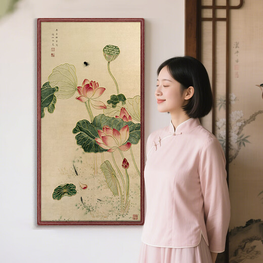 Yumo Tangyang relieve impresión de cobre personalizado Venus marco de palisandro sala de estar decoración de oficina marco colgante pintura decoración de escritorio mesa producto terminado tamaño 22 * ​​32 cm tamaño estándar