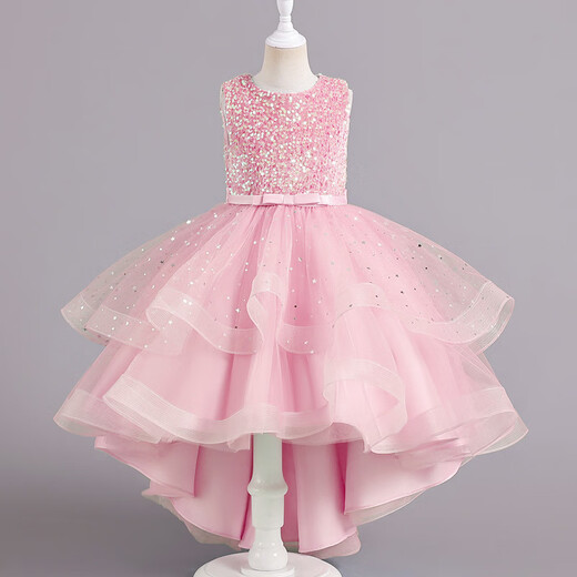 Vestido de cola hinchado de verano de la princesa Yu Yu 3-14 años
