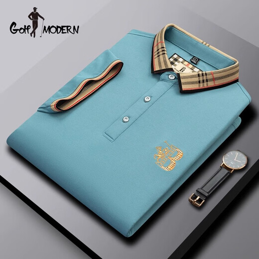 GOLF MODERNGOLFMODERN高尔夫polo衫男短袖夏季刺绣翻领T恤2025新款半袖 黄色_ZA897 M
