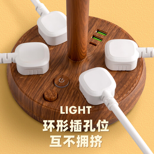 Susshhelmo Патрон для настольной лампы в скандинавском стиле | Дзен-ночник в древнем стиле, прикроватная лампа для спальни, кабинета, сменная лампочка, 3 уровня яркости, 4 положения, 2U1C, 1,8 метра