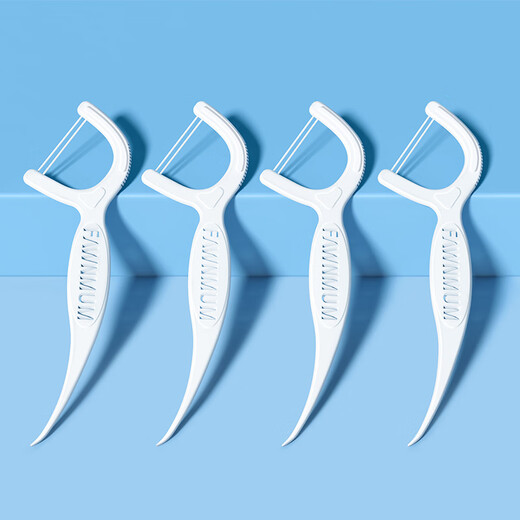 Xiaolu Mama Double-thread Floss Stick Comfortable Deep Cleaning Toothpicks 100 pcs/bag*3 bags total 300 pcs comes with a portable box for easy portability