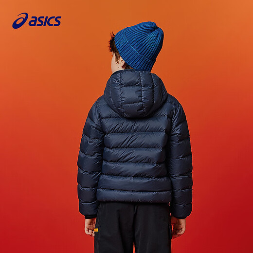 ASICS Ropa infantil 25 años de invierno Los niños suaves y cómodos de tres a prueba de calentamiento liviano [High Down Charge] azul marino Limpieza 1000-Duck Down 170 Llenado 109.2g