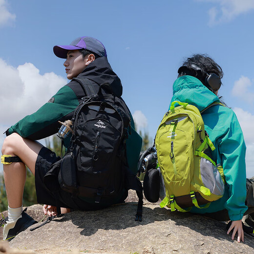 Yookdd (yookdd) outdoor lightweight mountaineering bag men's travel hiking mountain climbing equipment backpack women's large capacity travel backpack mountaineering bag dark night black