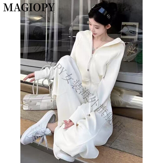 MAGIOPY国际奢侈高档品牌网红同款休闲运动套装女2025春洋气减龄韩版卫衣 浅粉色两件套 S(100斤以内)