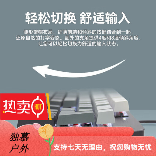 罗技（Logitech）K845机械键盘 有线键盘 办公电脑打字键盘  电竞游戏发光全尺寸个 罗技K845青轴昼夜粉