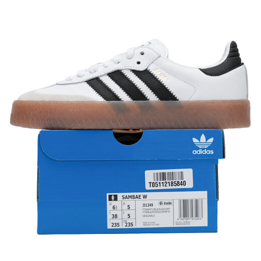 阿迪达斯（adidas）官方舰店三叶草女鞋 夏夏新款运动复古德训轻便T头鞋板鞋休闲鞋 JI1349 36