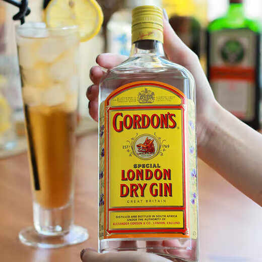 哥顿（Gordon’s）伦敦干味金酒杜松子酒 调酒基酒 英国原瓶进口洋酒 海外直采 金酒 750mL 6瓶 南非版