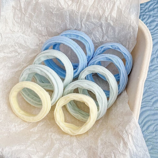 Meersalzblau Haarseil Haarseil Haarschleife Kopf Seil Einfaches Krawatte Hoch -Pferdeschwanz Gummi -Band Girl Netter Kopfschmuck nahtlos hohe elastische 30 Stücke (Opp -Bag -Verpackung) [Zufällige Farbe]