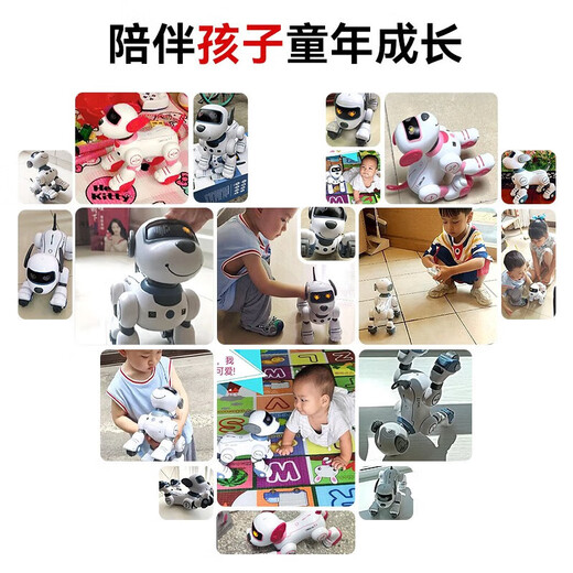 JJRC儿童早教智能声控机器狗玩具男孩1-3岁2宝宝4-6岁8小孩仿生机器人 N1金【智能跟随+编程+触摸互动】 两岁二到三岁孩子童年礼物