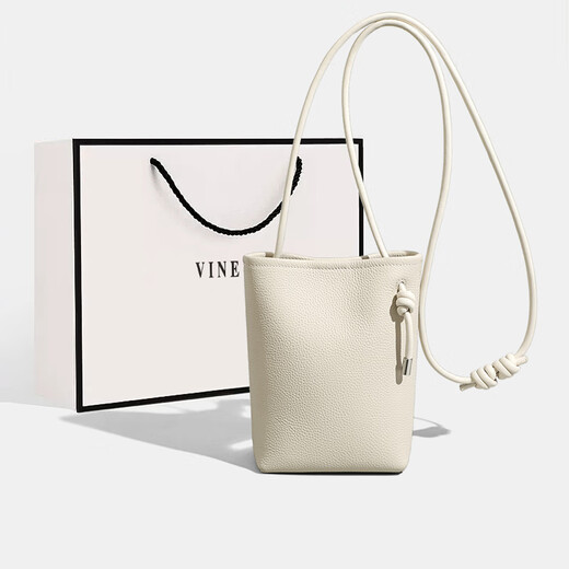 
viney cowhide mobile phone bag women's bag luxury crossbody bag shoulder bag birthday gift for girlfriend wife [off white] practical shoulder bag niche brand fashionable versatile casual and fashionable bucket bag