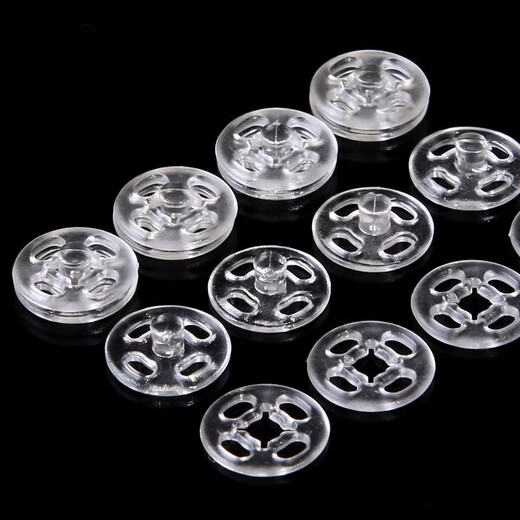 Hidden buttons, anti-glare, transparent buttons for shirts, mother-in-law buttons, invisible buttons for women's shirts, snap buttons for children's clothes, transparent, diameter 10mm, 10 pcs
