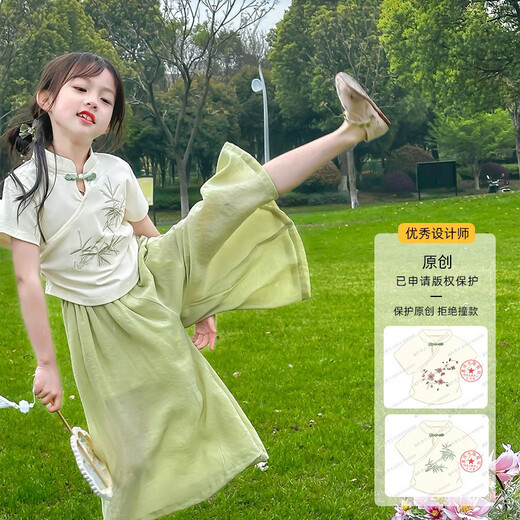 Suite des filles été 2025 Nouvelle célébrité Internet Clothes à la mode fille bébé à manches courtes vêtements d'été à manches rose 231 170