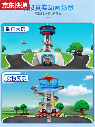 接运猫玩具大了望塔总部基地轨道套装合金小车儿童礼物 16795瞭望塔轨道大塔套装