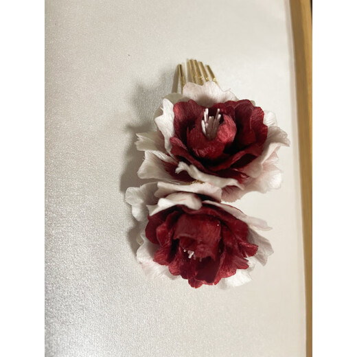 Shijun (SHIJUN) Intangible Cultural Heritage Peony Velvet Flower Hairpin Purple Hot Flower Ancient Style Hanfu Cheongsam Headdress Chinese Style True 2025 New High Purple Peony