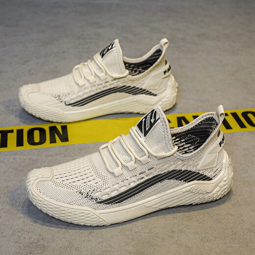 Camel (camello) zapatos para hombres verano 2024 Nuevo malla delgada Flying tejido transpirable y zapatos de malla a prueba de olores para deportes no deslizantes para hombres 9893 gris 39