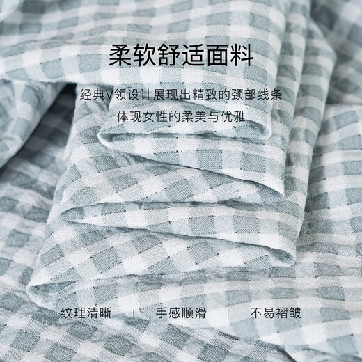 Roeyshouse Royshouse Temperament Kleid für Frauen 2025 Sommer Plaid Taille Großer Schwung mittelgroßen Rock 12182 Plaid M.