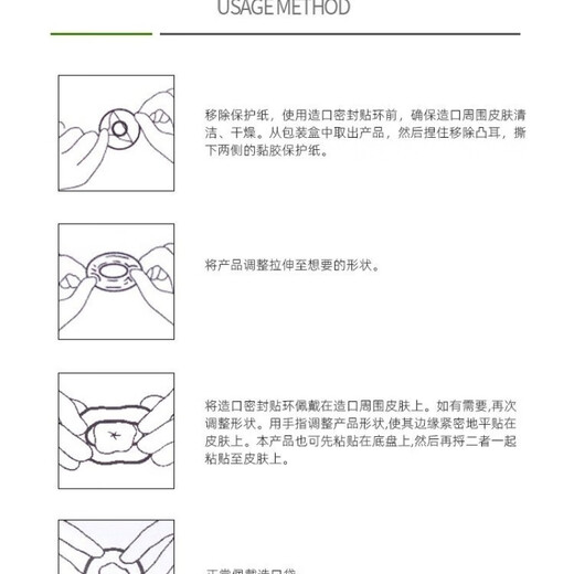 康乐保可塑小白环防漏贴环12035环造口12045护理用品附件 10片12049康乐保防漏贴环