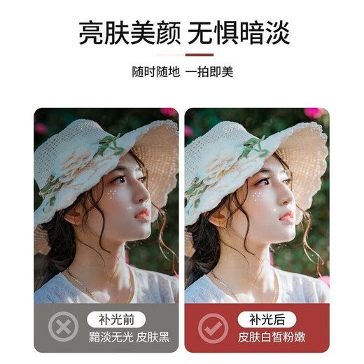 Fill light mobile phone clip, portable lighting, photo taking, beauty lamp, LED mini fill light, night light, selfie video anchor live broadcast, Internet celebrity beauty, small mini portable artifact, white, three-speed adjustment, one pack