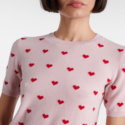 Valentino [chinesisches Valentinstagsgeschenk] Valentino Wolle kurzärmelig P01059821 Pink XS CN 160/84