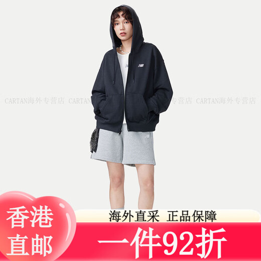 NEW BALANCE NB官方女款潮流百搭运动休闲连帽卫衣 BK WJ41501 M BKWJ41501 S 均码