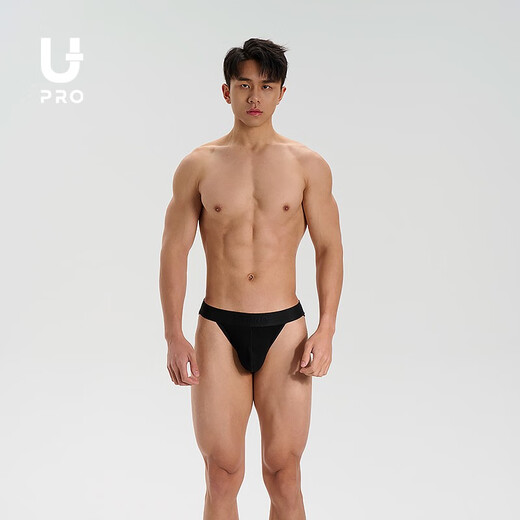 UPRO尤璞螺纹芭比粉色性感丁字裤男士绑带三角短裤纯白黑色提臀裤 白色 2XL
