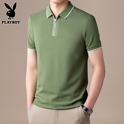Playboy (Playboy) Высококачественная футболка для полушкола для мужчин для мужчин с короткими рукавами для мужчин для мужчин-новой летней шердовой шелковой вершины для мужчин Tom Tom Tymb9276 Black 4xl [171-200Jin [Jin равно 0,5 кг]]]]