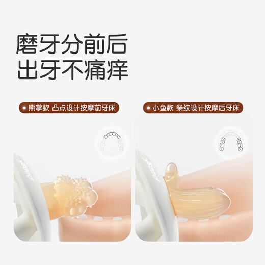 Shixi Teething Stick for Baby Teething Stick for 4-6 months and above, silicone massage belt with storage box to prevent the chain from falling off