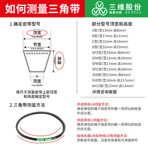 三维橡胶耐磨三角皮带SPC型3350到5850窄V工业电机同步传动带大全 三维SPC3890