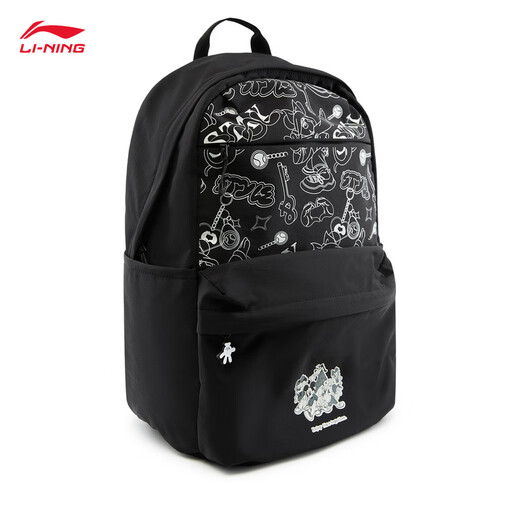 
Li Ning Disney Mickey Co-branded Backpack Men and Women 25 New Fashion Fashion Sports Backpack ABSV247 Black-1 F
