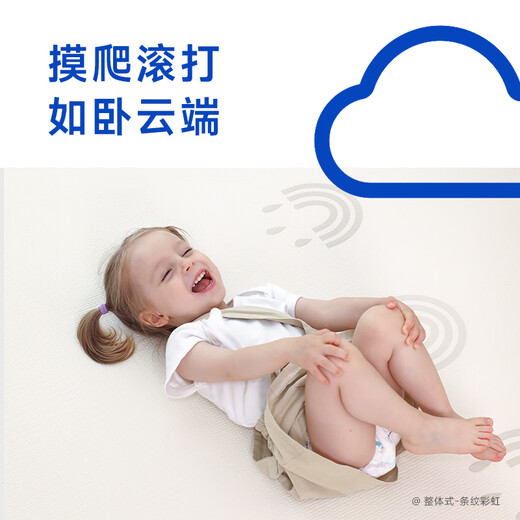 Smiling Bear Crawling Pad Thickened Household Baby Living Room Folding Crawling Pad Non-toxic and Odorless Children's Overall Foam Floor Mat Nordic Number + Forest Elf [Folding Style + Handbag for Gift] 180*200cm*Thickness 2.0cm