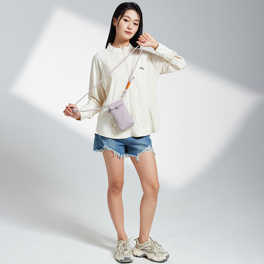 SANWA SUPPLY mobile phone bag women's one-shoulder cross-body mini bag vertical dual machine storage portable outdoor sports bag light cherry blossom powder