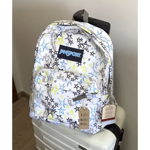 JANSPORT Jasper Backpack Women's Middle School and High School School Bag Men's Mint Butterfly Backpack Trendy Star Style