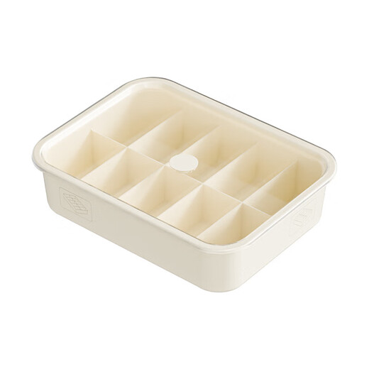 Straw Bear same factory underwear, underwear and socks storage box, drawer-type wardrobe, compartmentalized storage and organization box for personal clothing, milk coffee - no cover, no grid sock box