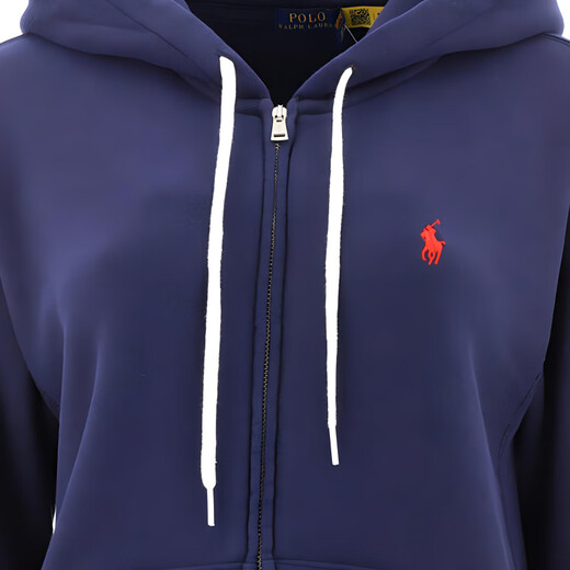 Polo Ralph Lauren徽标Logo刺绣拉链连帽卫衣外套女款海军蓝色 海军蓝色 L
