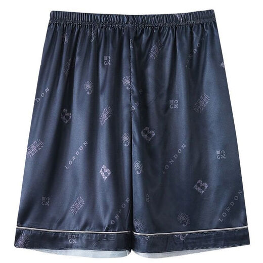 Woodpecker (TUCANO) ice silk pajama pants for men summer large size loose home pants for men shorts for summer thin outfit pants c3294 men #ice silk double pocket L [100-120Jin[Jin equals 0.5 kg]]