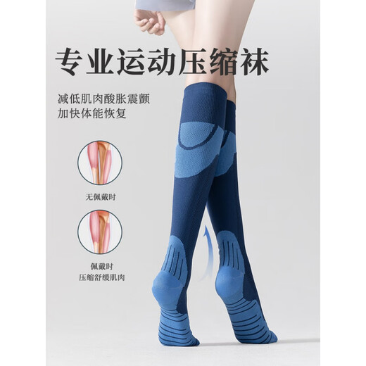 JCZS German brand varicose veins elastic stockings for long-term standing and sedentary pregnancy, calf anti-thrombosis sports thin summer compression 2 black 2 pairs