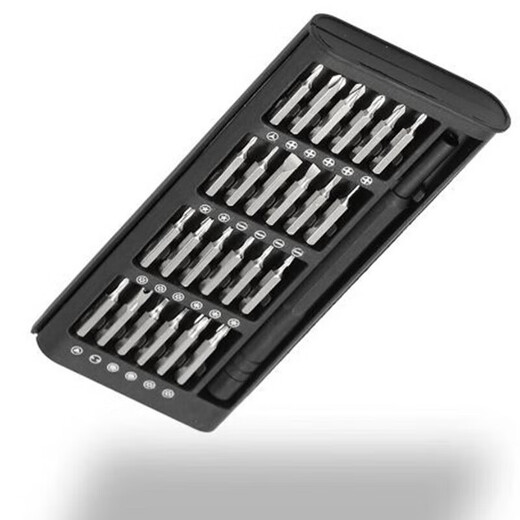 Jingdong Express 24-en-1 jeu de tournevis portable ensemble complet assemblé super dur peu précision téléphone portable ordinateur réparation démontage lunettes poignée en plastique modèle d'aspiration magnétique-24-en-1 ensemble